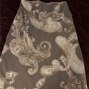 Banana Republic A-Line Skirt in Paisley Brown and Cream